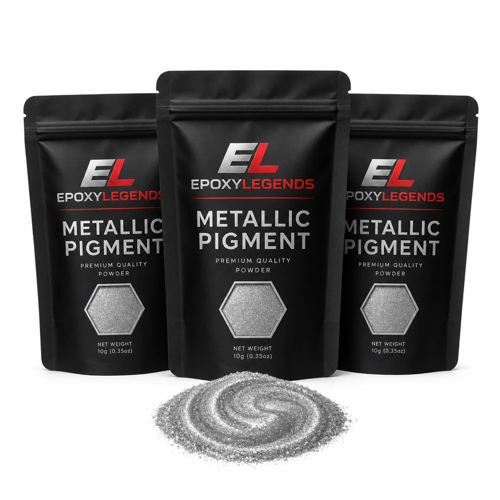 EPOXYLEGENDS metallic pigment powder in resealable pouches