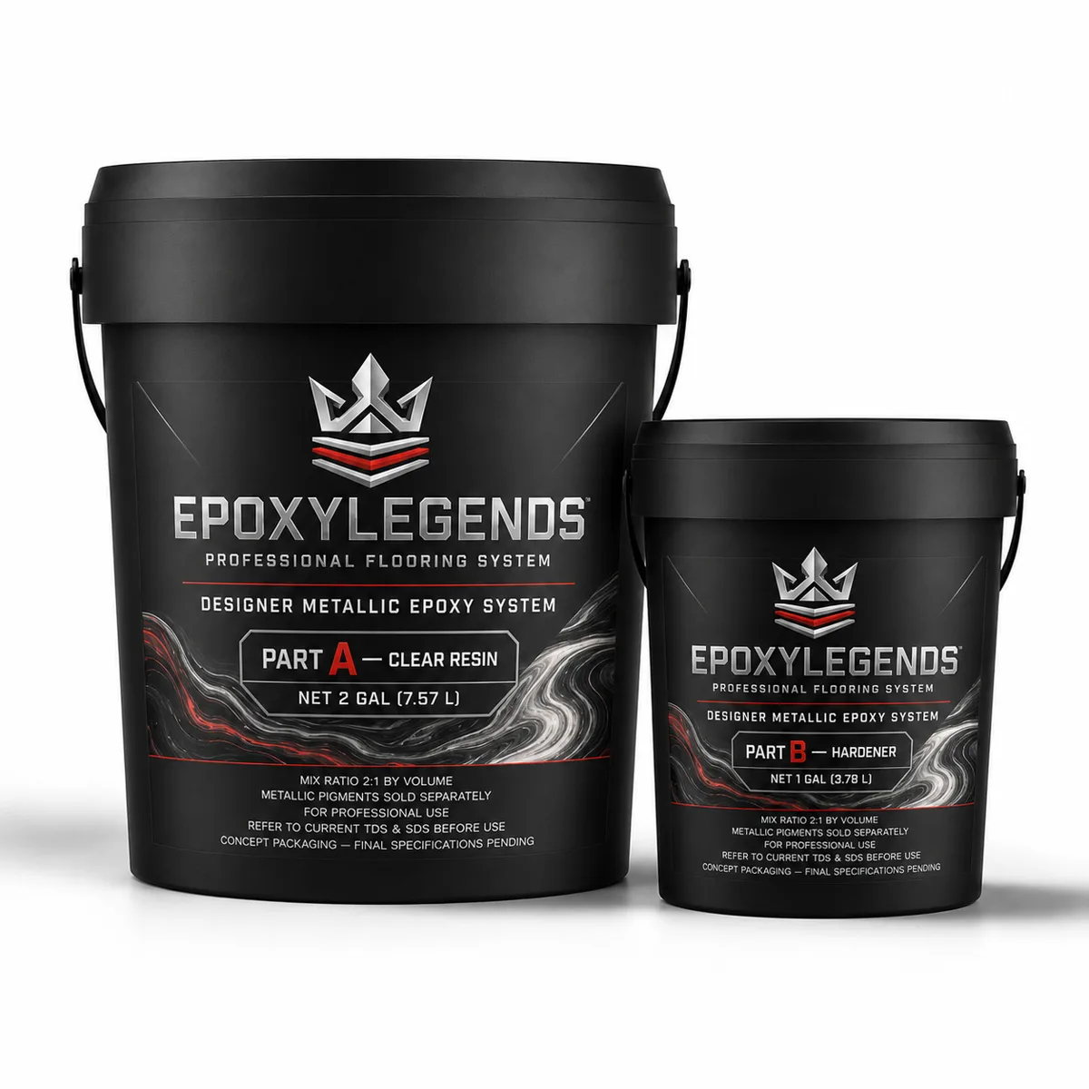 EPOXYLEGENDS professional metallic flooring epoxy system