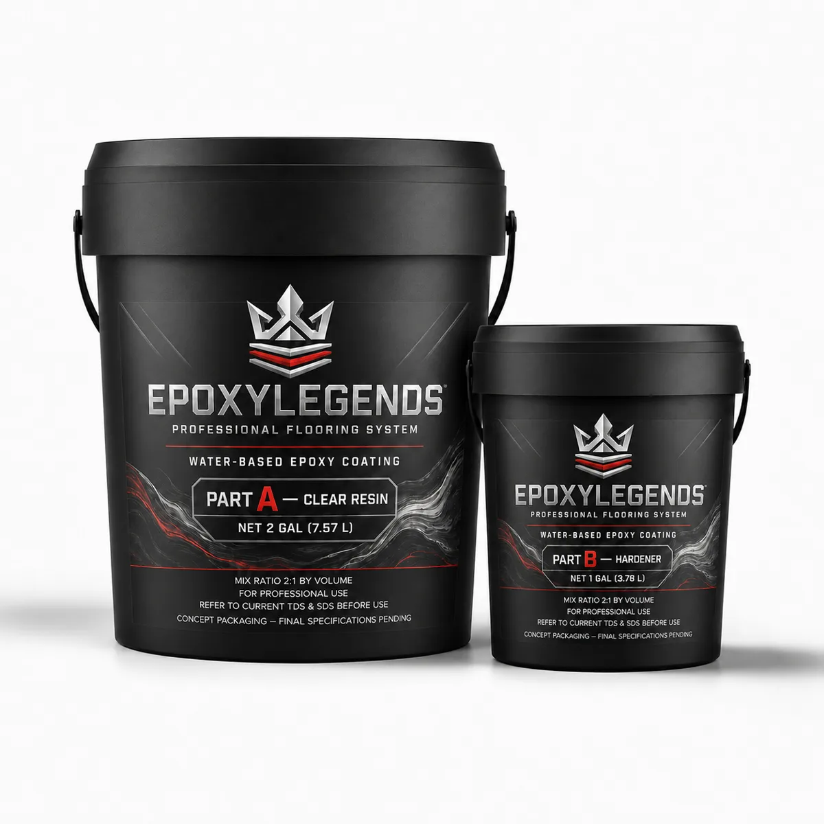 EPOXYLEGENDS water-based epoxy coating Part A and Part B